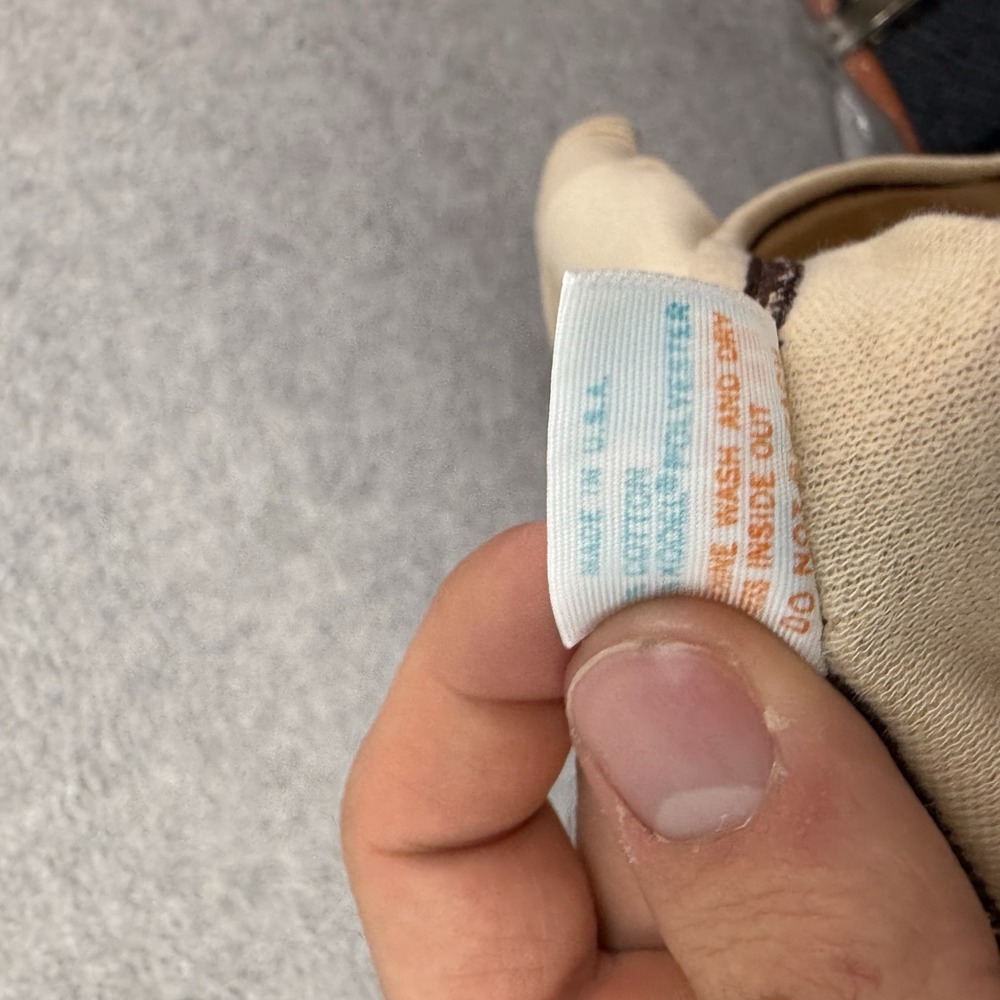 Vintage 70s T-Shirt Women's Blank Plain Top Beige Tan Brown Medium USA Cotton - Picture 4 of 5